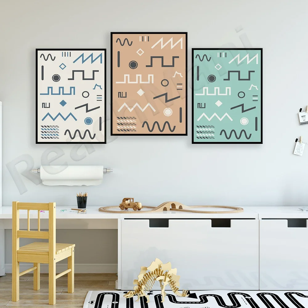 Synthesizer Waveform Print Oscillator Music Poster Abstract Studio Decor for Musician Music Producer Gift