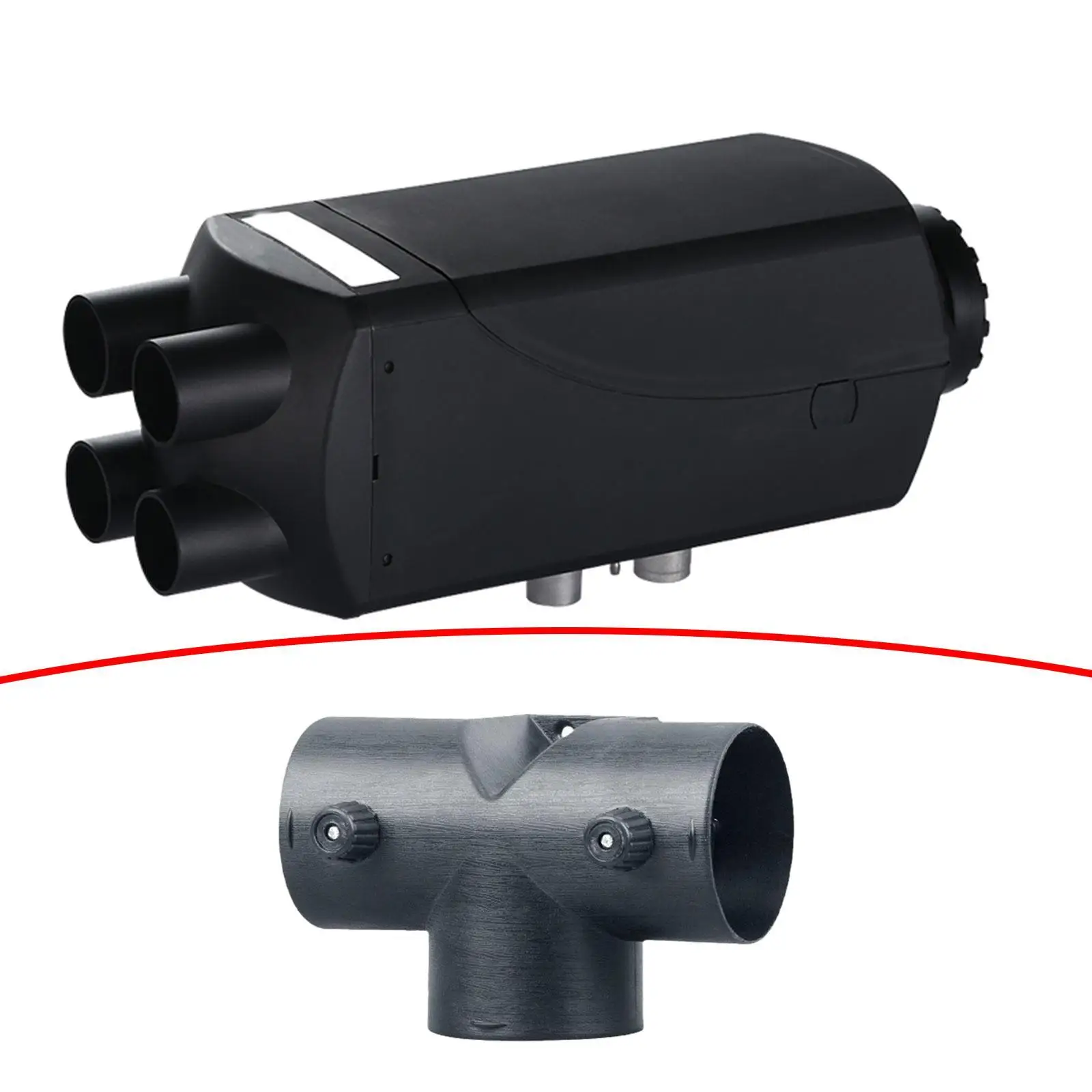 Conector de saída de ventilação de ar aquecedor de estacionamento, 75mm, resistente, prático, acessórios de alto desempenho, aquecedor de carro, quente, tubo de duto de ar de 3 vias