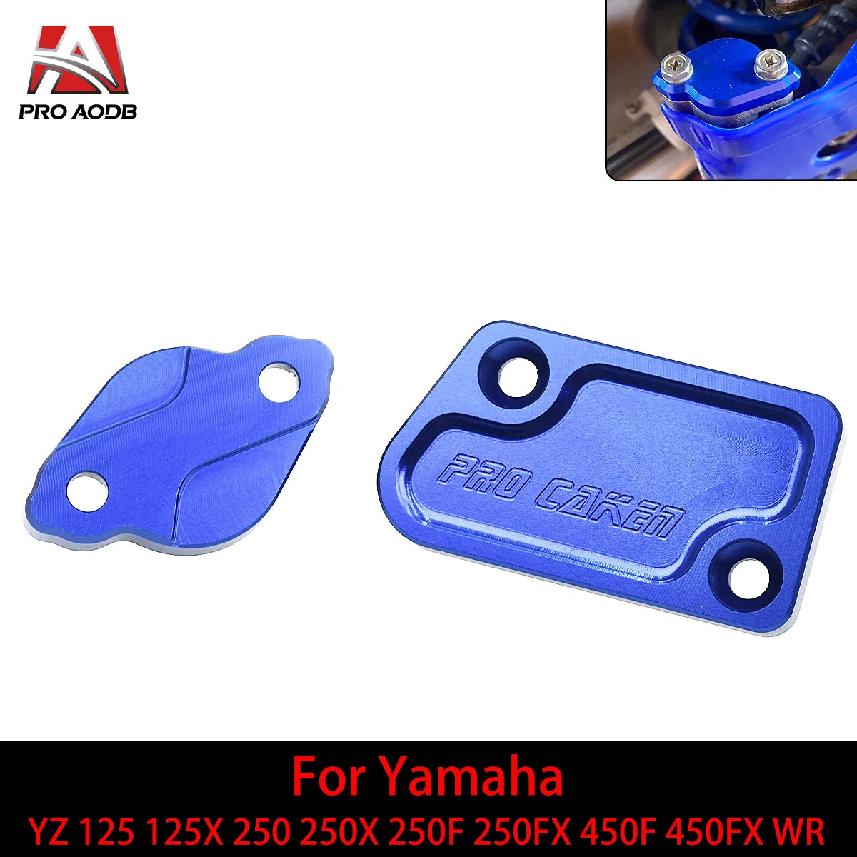 

Motorcycle CNC Front Rear Brake Reservoir Cover Cap For Yamaha YZ 125 125X 250 250X 250F 250FX 450F 450FX WR 250F 450F 2008-2021