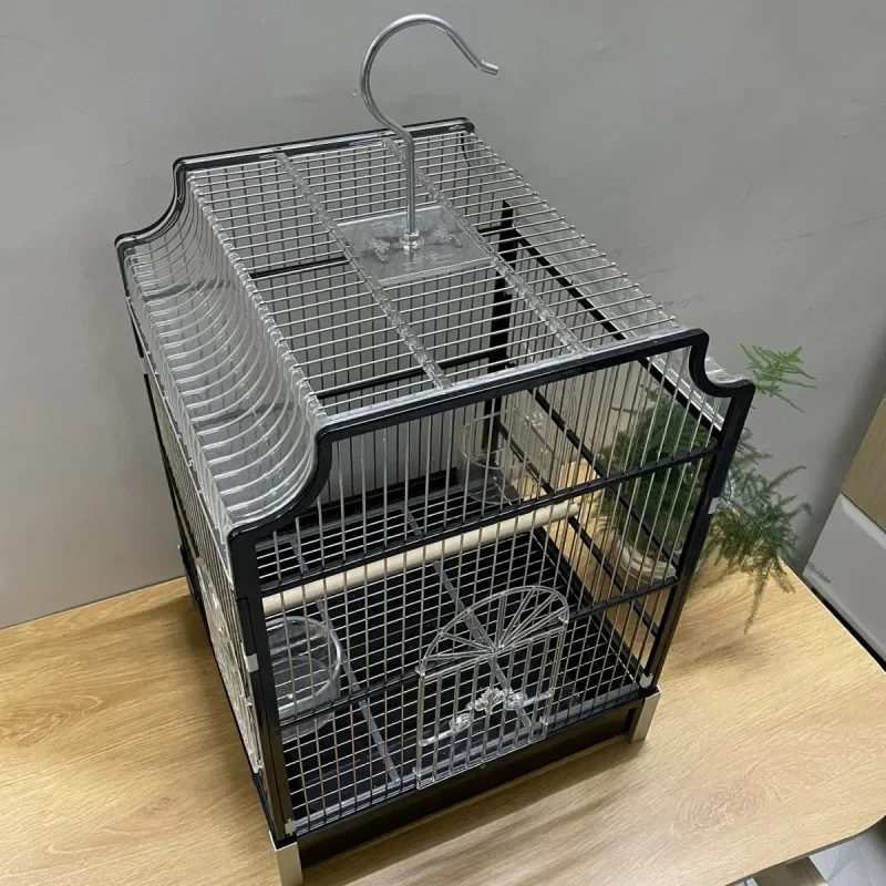 Acrylic stainless steel large deluxe version parrot cage starling cage
