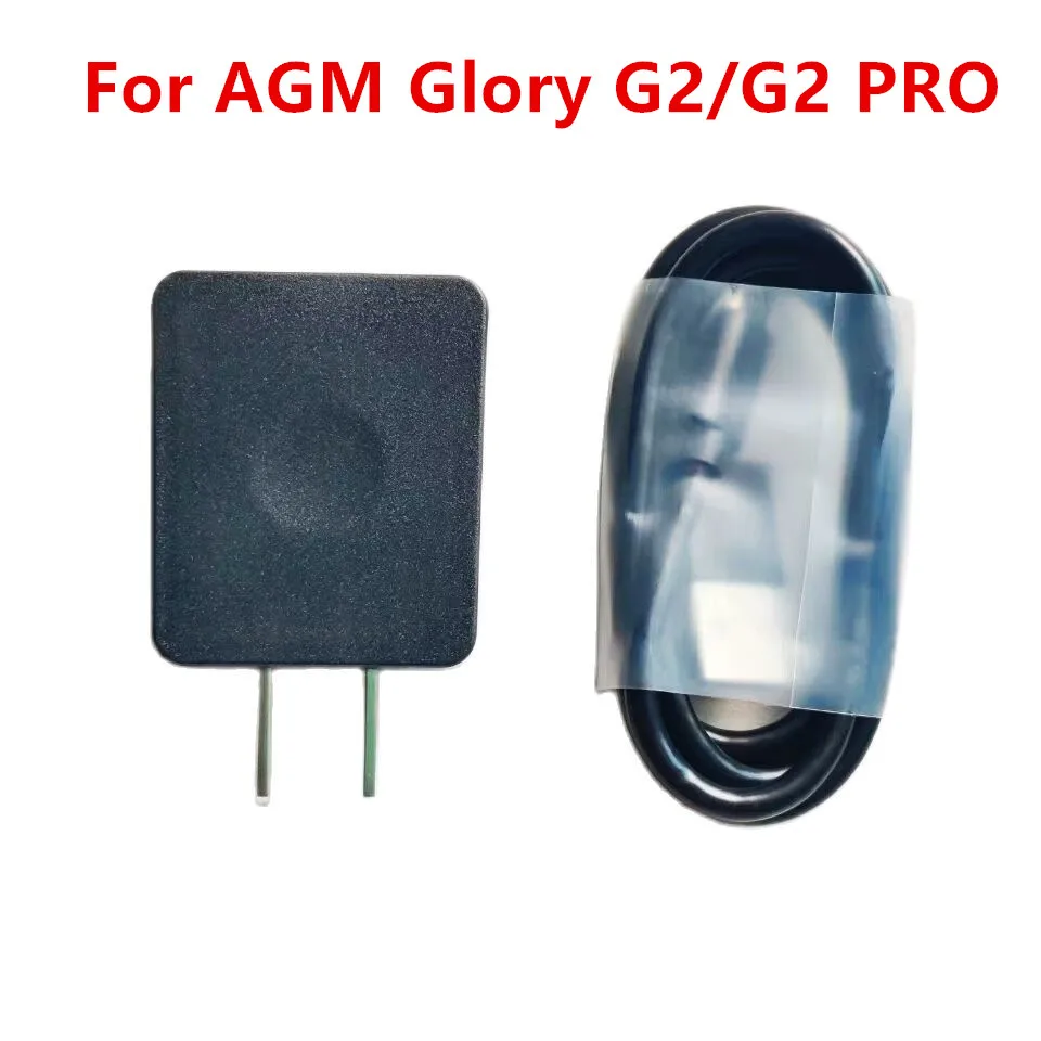 

New Original For AGM Glory G2/G2 PRO Cell Phone EU US Fast Charger Travel AC Adapter+Type-C USB Data Line Cable