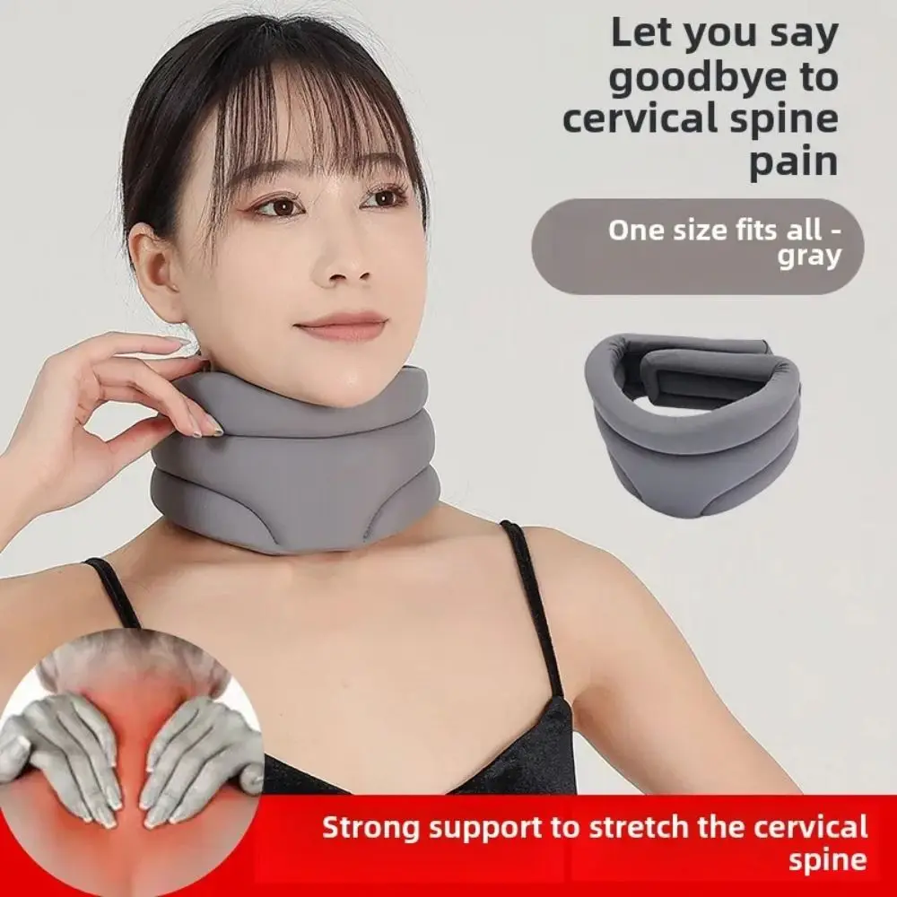 Breathable Neck Cervical Brace Solid Color Soft Neck Support Sleeve Adjustable Household Neck Cervical Collar for Women