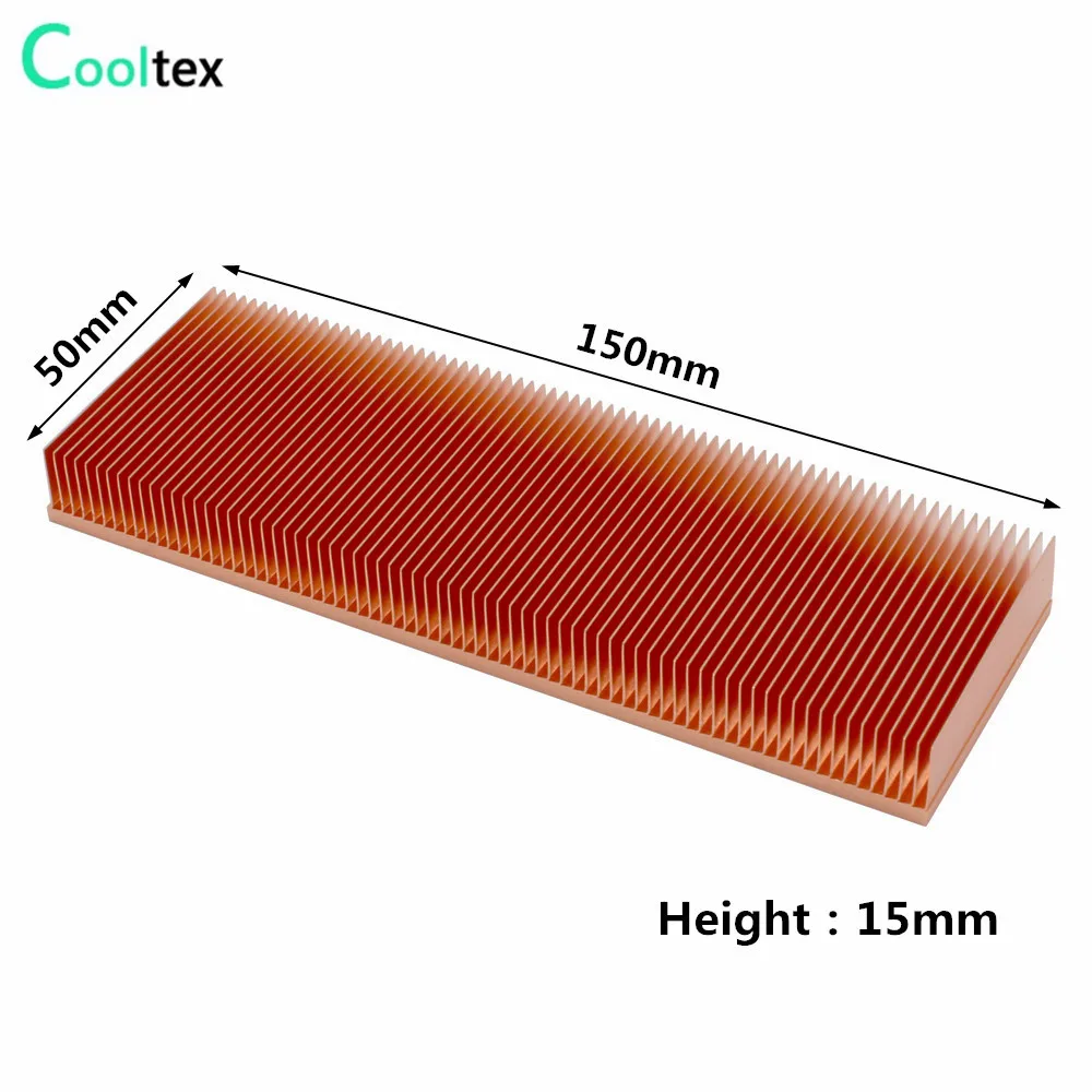 Pure Copper Heatsink Skiving Fin Heat Sink Radiator Cooler for Electronic Chip LED Computer Cooling Heat Dissipation