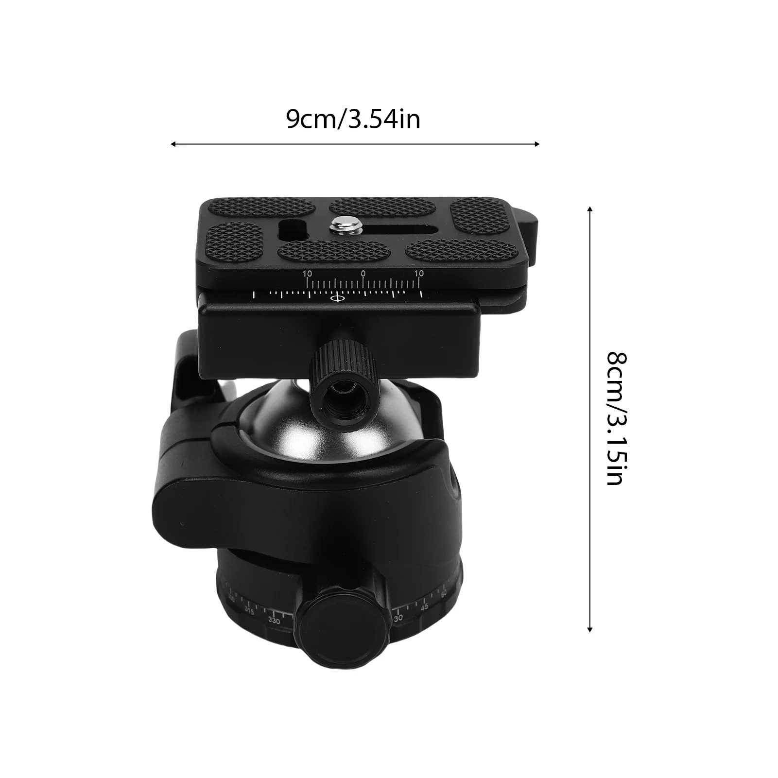 35mm Low Profile Tripod Ball Head with Aluminum Alloy Panoramic Quick Release Plate for Monopod DSLR Camcorder