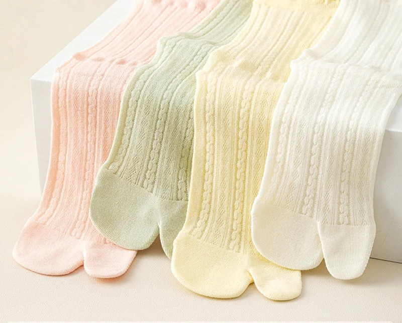5 Pairs Split-toe Socks Women Cotton Summer Mesh Boneless White Cotton Socks Breathable Girl Tabi Lace Two-toed Socks