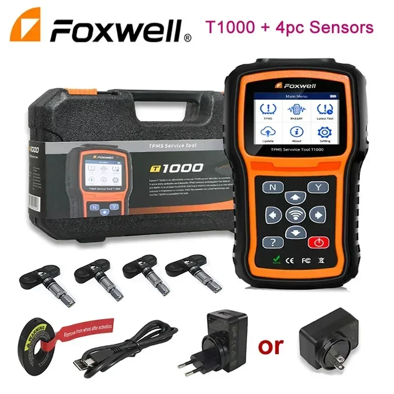 

Foxwell t1000 tpms датчик программирования шин TPM датчик декодер проверка RF ключ FOB система контроля давления в шинах автоматический тестер