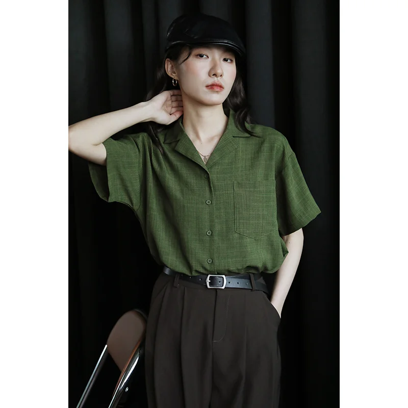 

Рубашки с коротким рукавом, женская сетчатая плиссированная укороченная рубашка с пинтуком, городское городское модное художественное минималистское студенческое молодежное современное