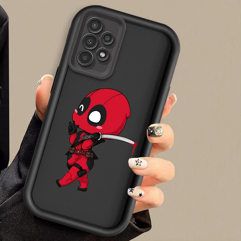 SpiderMan Deadpool Heroic Anime For Samsung A73 A71 A54 A53 A52 A51 A33 A32 A21S A14 A13 A12 A03 A04 A05 5G Eye Ladder Back