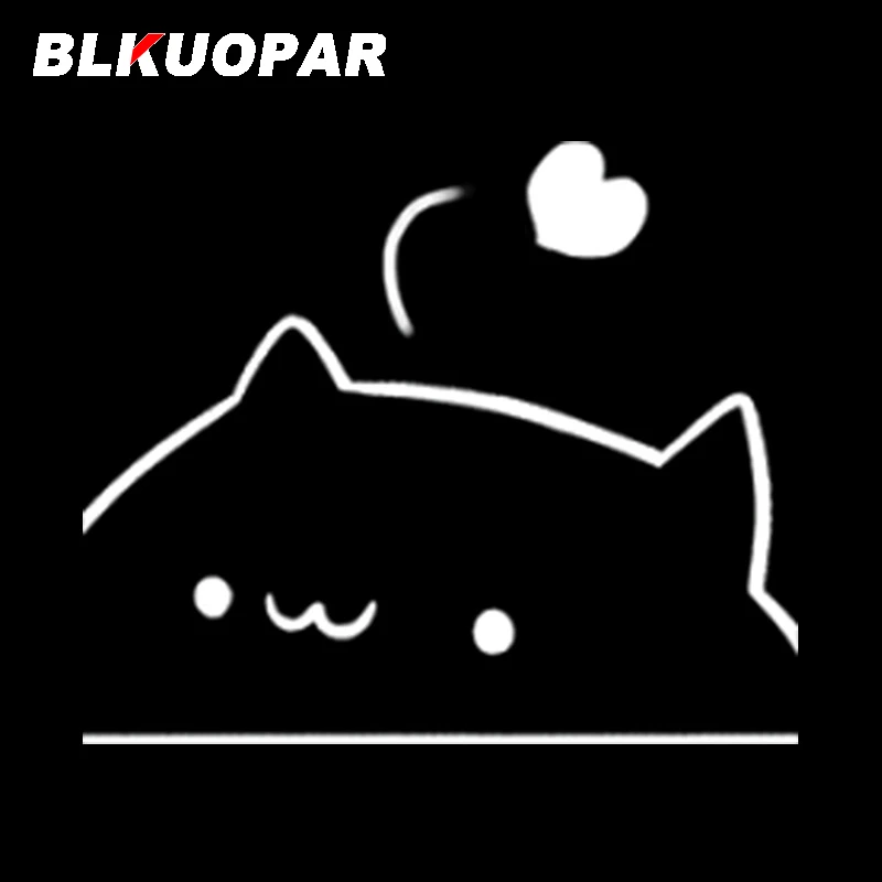 BLKUOPAR Bongo Cat Meme Kawai Car Sticker Funny Simple Sunscreen Waterproof Decal Vinyl Die Cut Helmet Window Skateboard SUV