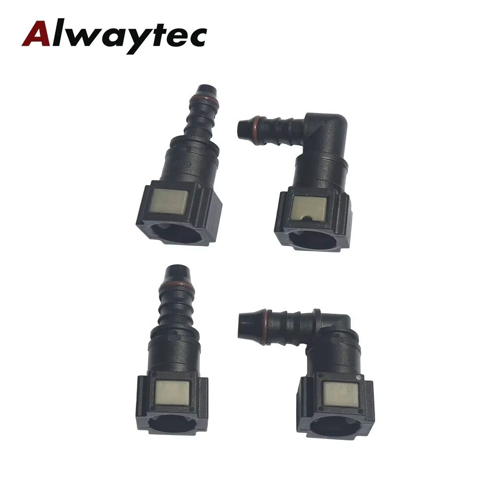 Car Fuel Line Quick Connect Hose Coupler ID8 7.89 Rubber Nylon Oil Line Pipe Adapter Disconnect Release Hose Connector for Car