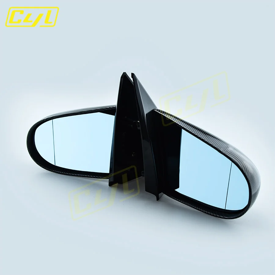 JDM Racing Carbon Film Spoon Style Manual Adjustable Car Side Rearview Mirrors for Honda Civic EG Hatch 2Door 3Door