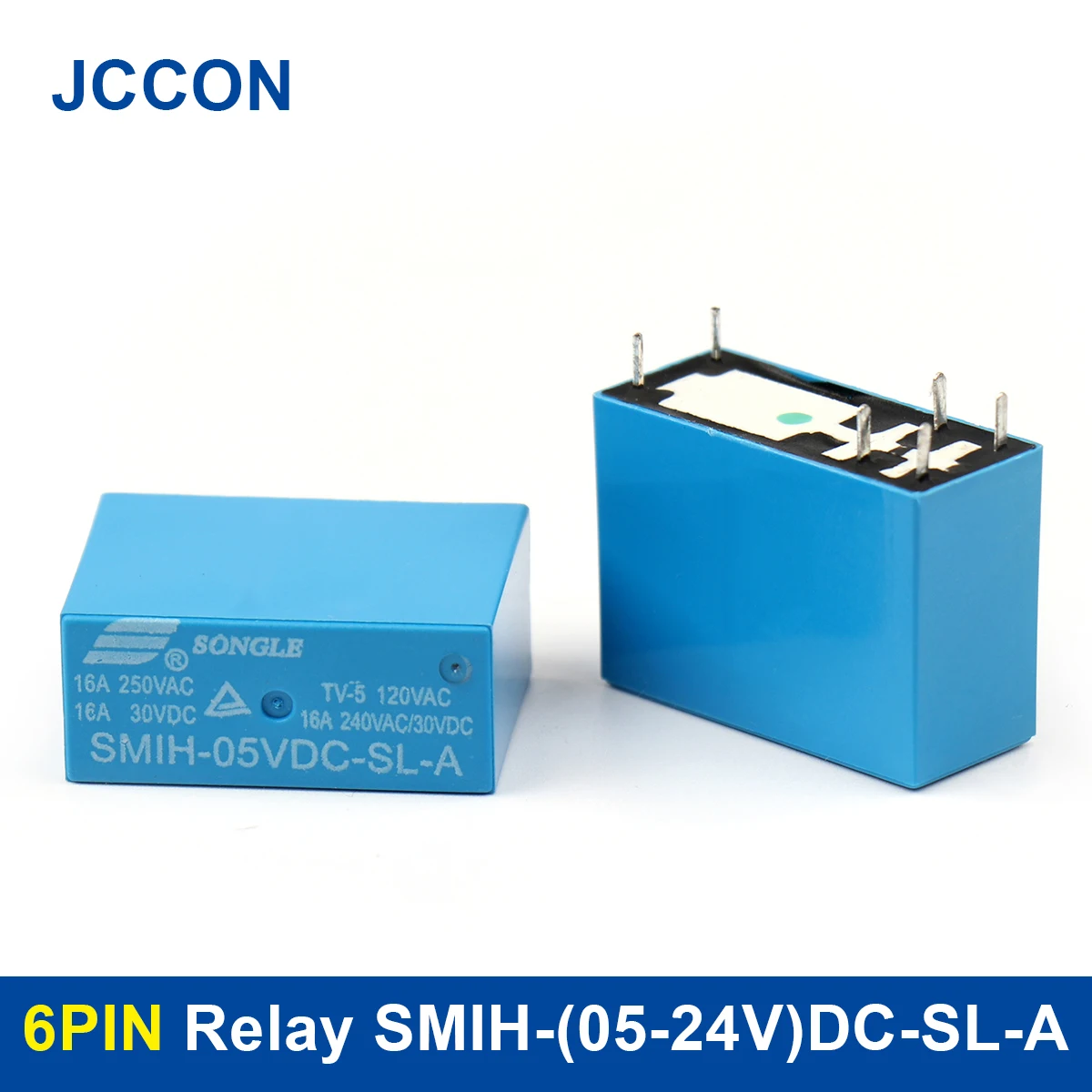 5Pcs Relay 6PIN SMIH-05VDC-SL-A SMIH-12VDC-SL-A SMIH-24VDC-SL-A 05VDC 12VDC 24VDC 250VAC 16A Relays