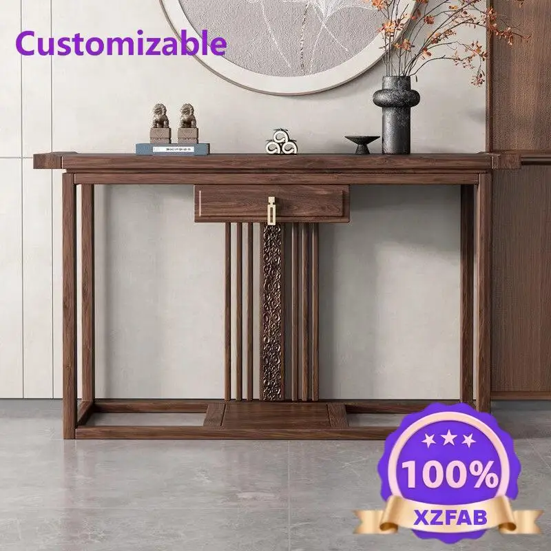 Factory Direct 2026 Song's Aesthetics South American Walnut Entrance Case Against the Wall Buddhist Terrace Entry Living Room