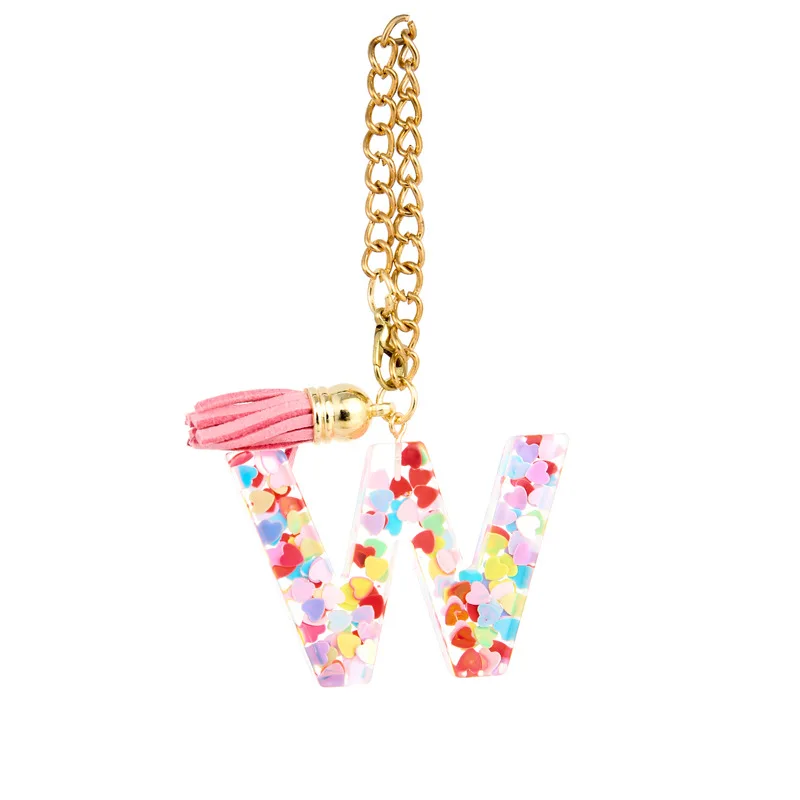 New 26 Letter Resin Stanley Cup Chain Letter Chain Cute Jewelry Pendant Keychain Wholesale