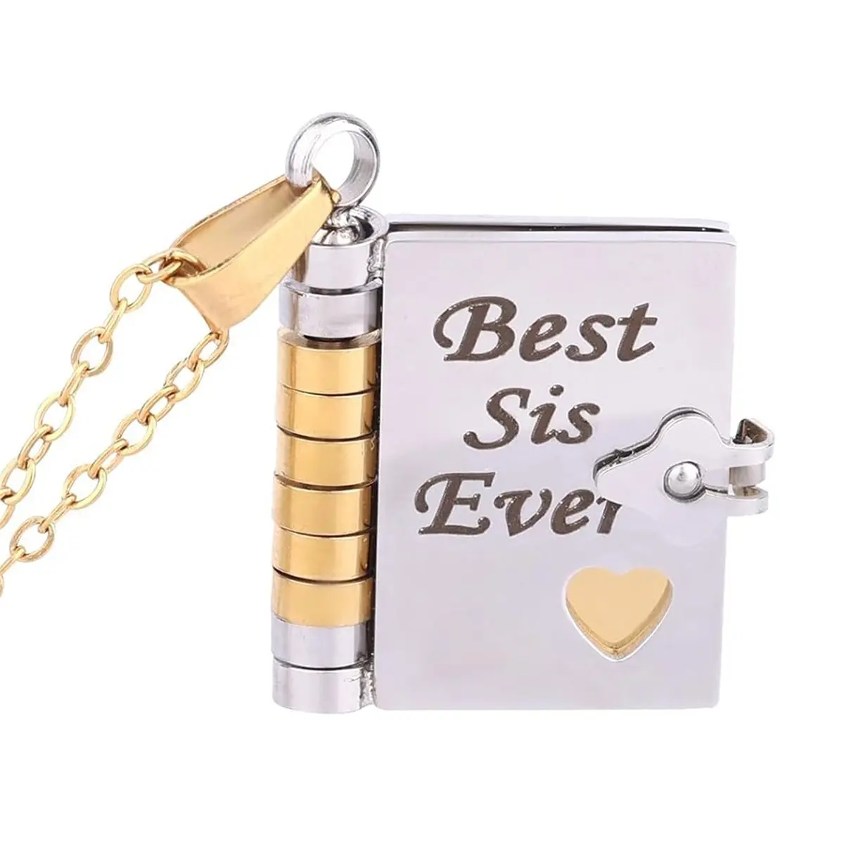 【TODAY-BUY】~@ Personalized Temperament Necklace Collarbone Chain, Can Open Book Pendant, New Necklace,Suitable As A Gift