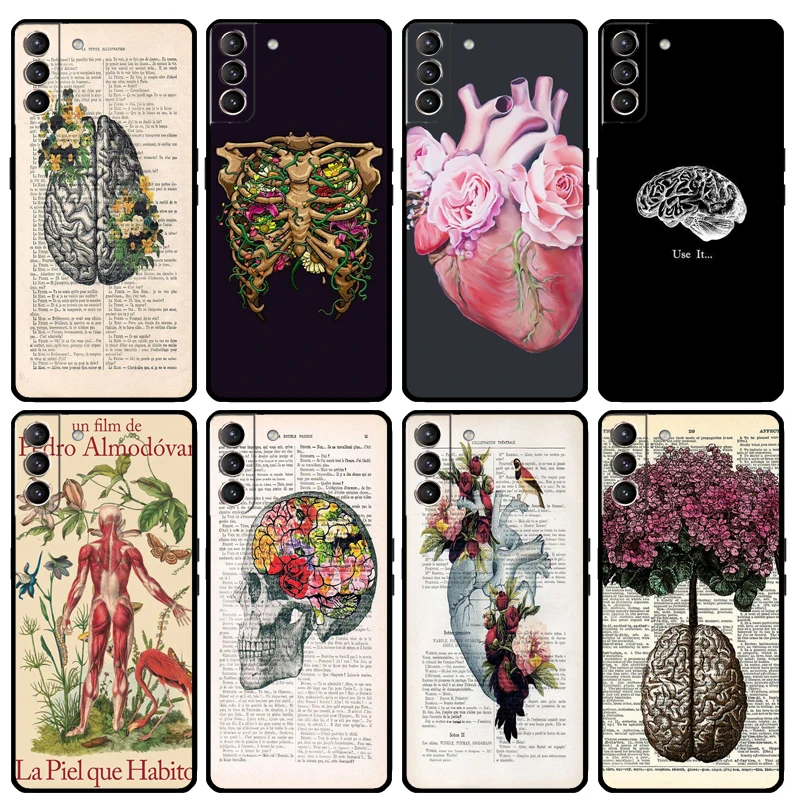 Medical Human Organs Brain Kidney Case For Samsung Galaxy S23 Ultra S8 S9 S10 S22 Plus Note 10 20 Ultra S20 FE S21 FE Cover