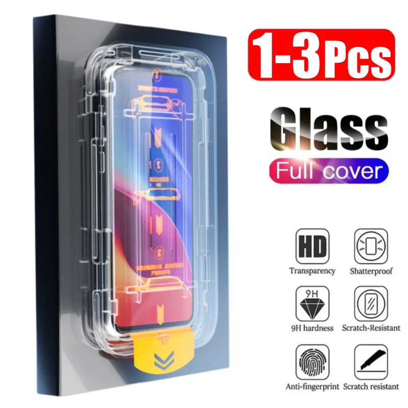 

3Pcs Dust Free Install HD Glass Film For Xiaomi Redmi Note 13 12 11 10 Pro 9 8 7 12S 11S 10S 9S 14C 13C 12C 10C Screen Protector
