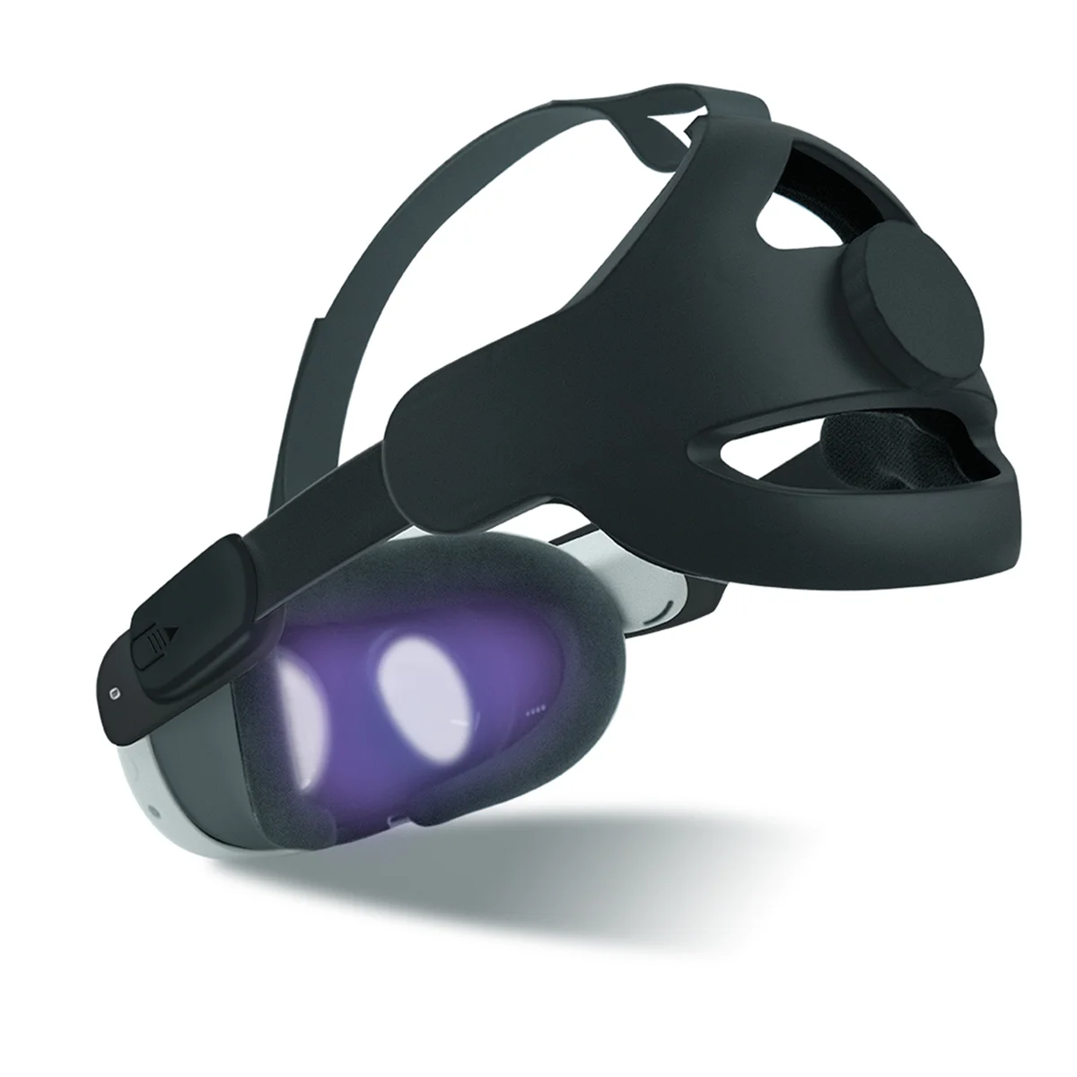 

Reliable-VR Headset Strap for Oculus Quest 3 Adjustable Enhanced Head Cushion Wearing Head Strap for Oculus Quest 3-Black
