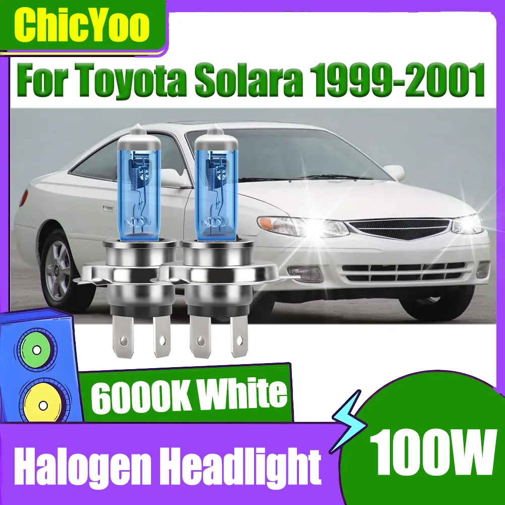

2PCS High Power 12000LM Auto Headlamps 6000K White Super Bright Halogen Headlight Plug and Play For Toyota Solara 1999 2000 2001