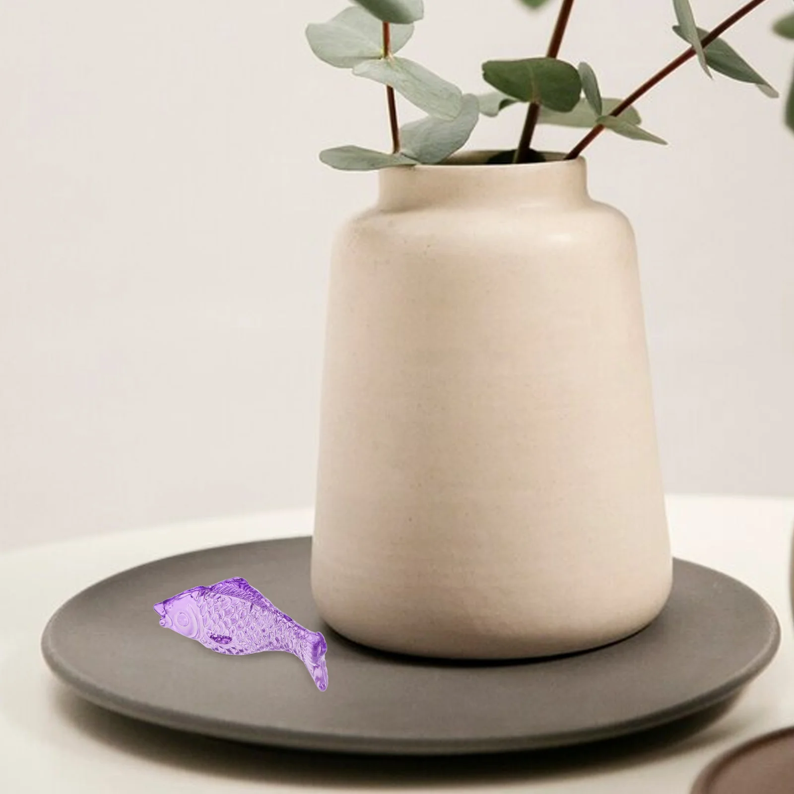 4 قطعة من الزجاج الدقيق على شكل سمكة كوي ديكور منزلي مظهر واقعي سطح أملس مثالي لأحواض السمك والطاولات #5