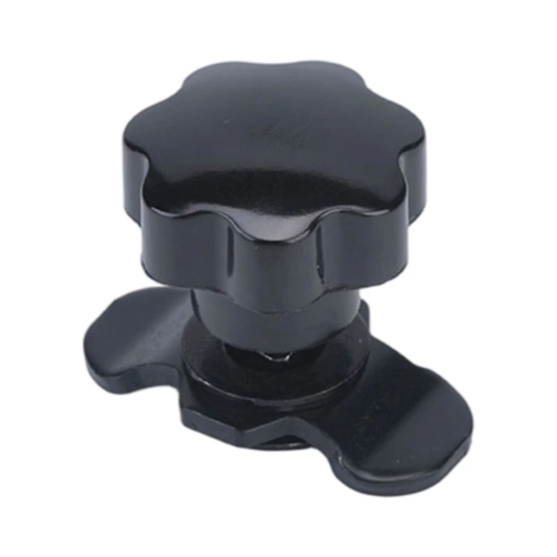 Roof Rack Adjustment Fastener with Threaded Star Knob Hardware, Metal 4 Piece Set for Replacement Mounting Tasks