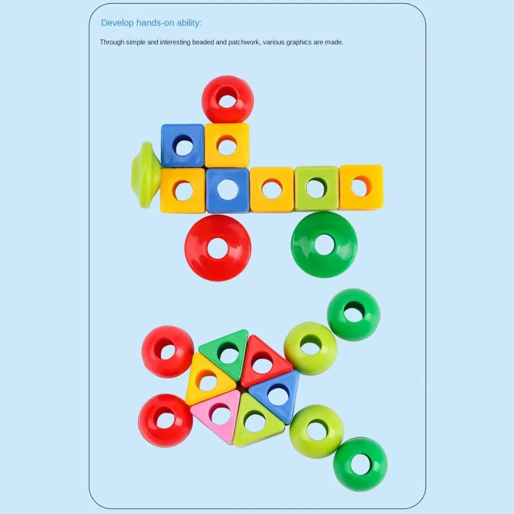 

Набор для рукоделия Монтессори: пластиковые бусины для нанизывания, развивающие бусины-звездочки и радужные бусины для дошкольников