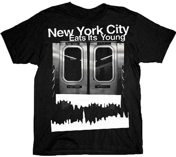 How to Make It in America New York City Eats Its Young Black Adult T-Shirt Tee Summer Funny Printing Casual 100%Cotton T Shirt