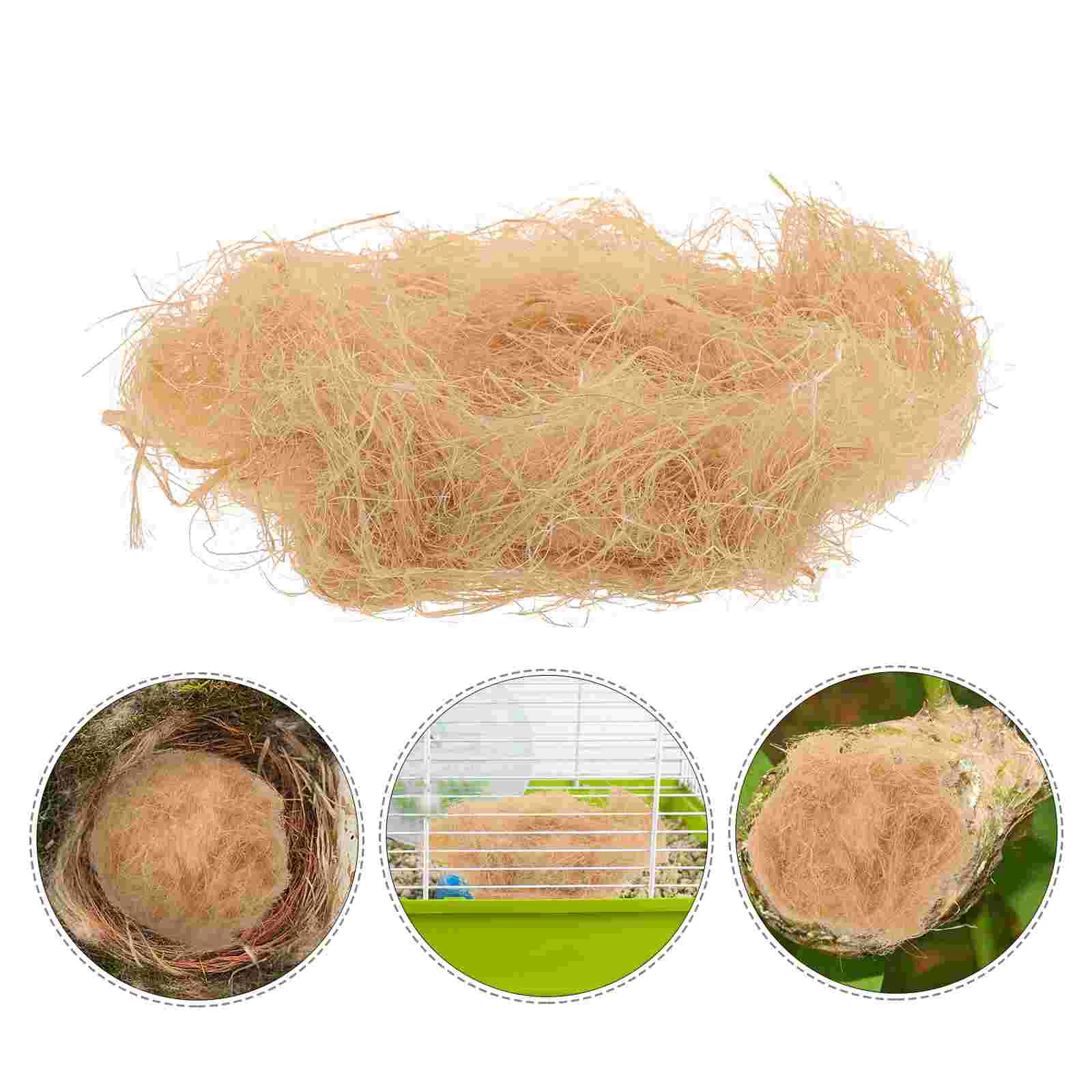 

Natural Raffia Grass Silk Bed Linens Birds Nest Fern Small Cage Bedding Material