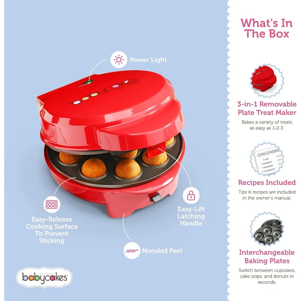 صانعة أطباق قابلة للإزالة 3 في 1 للكعك والكرك والكعك والكعك - أداة خبز صغيرة لأجهزة المطبخ مع أطباق غير لاصقة