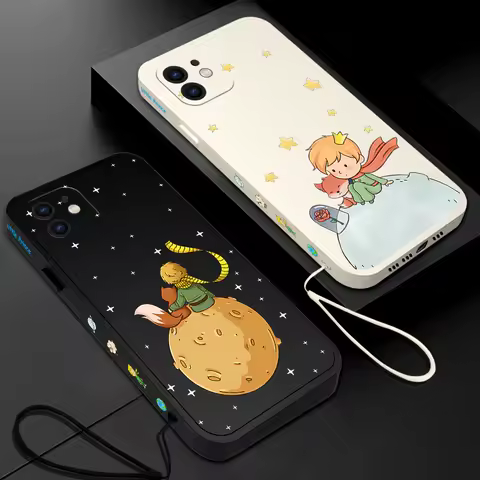 Little Prince Case For Samsung Galaxy S24 S23 S22 S21 S20 S10 Note 20 10 Lite Ultra Plus FE 4G 5G Cover With Hand Strap