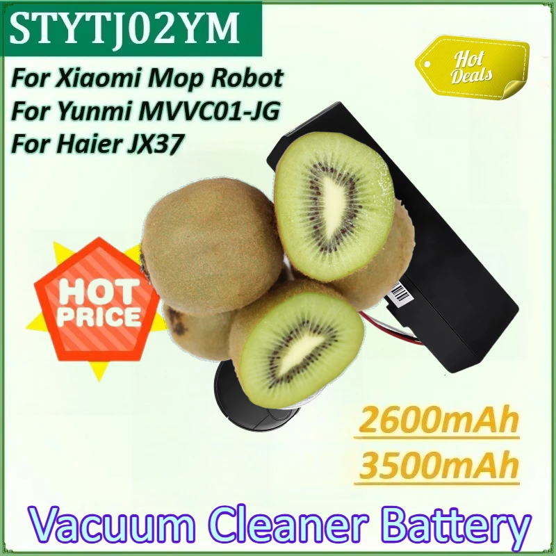 

14.8V 2600mAh/3500mAh Rechargeable Battery for Yunmi MVVC01-JG for Xiaomi Mop Robot Vacuum Cleaner Li-ion Battery for HaierJX37