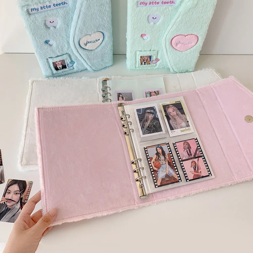 A5 Plush Kpop Photocard Holder Idol Photo Album Star Photo Card Binder Photocards Album for Photographs Collect Book