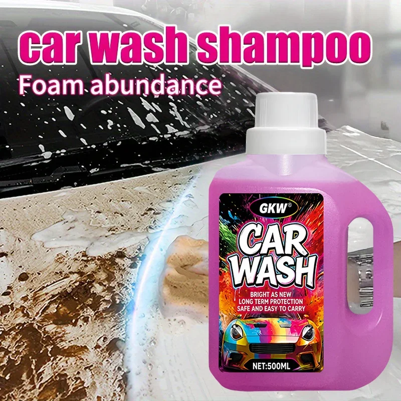 500ml Rosa Hochschäumendes Konzentriertes Autowaschmittel mit Wachs, Spiegelglanz-Lackschutz, für Schaumkanone & Eimer, All-in-One Autopflege – Detail 5