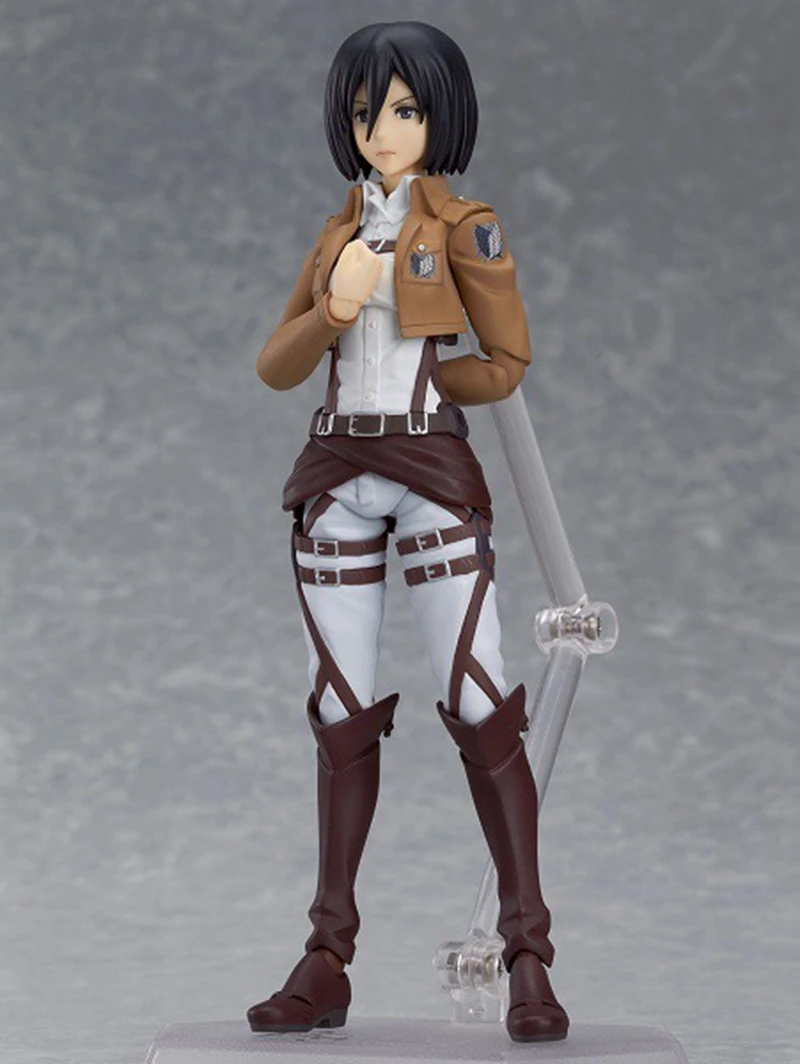 Anime Figur Angriff auf Titan Mikasa · ackerman stehend halten Schwert abnehmbare Modell Spielzeug PVC-Sammlung Desktop-Ornamente 19cm