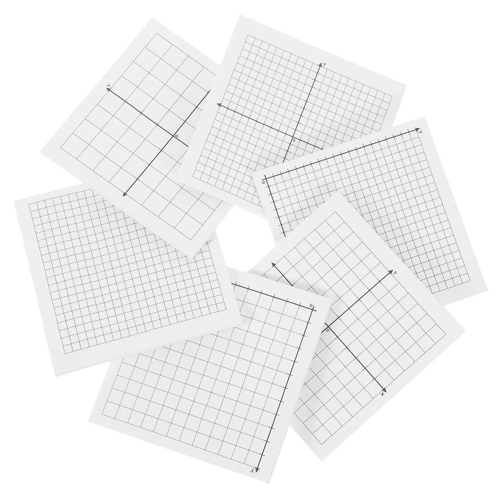 

6Pcs Grid Portable Graphing Pad Math Sticky Notepads for School and Office Use Lined Pads Stationery Lined Paper