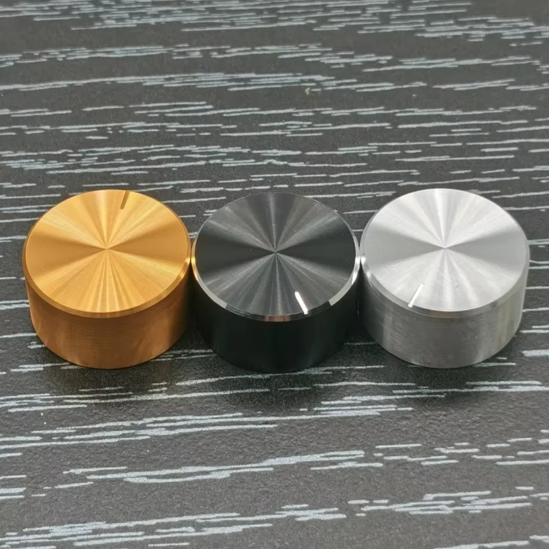 Metal Surface Rotary Adjustment Knob with Standard Inner Hole, Replacement Control Cap for Mechanical Keyboard Volume Setting