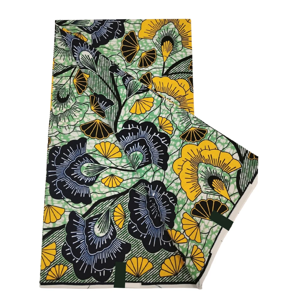 

Newest Ankara Real Wax Fabric Guaranteed Veritable African Wax Print Pagne Fabric 100% Cotton 6 Yards Ghana Style For Dresses