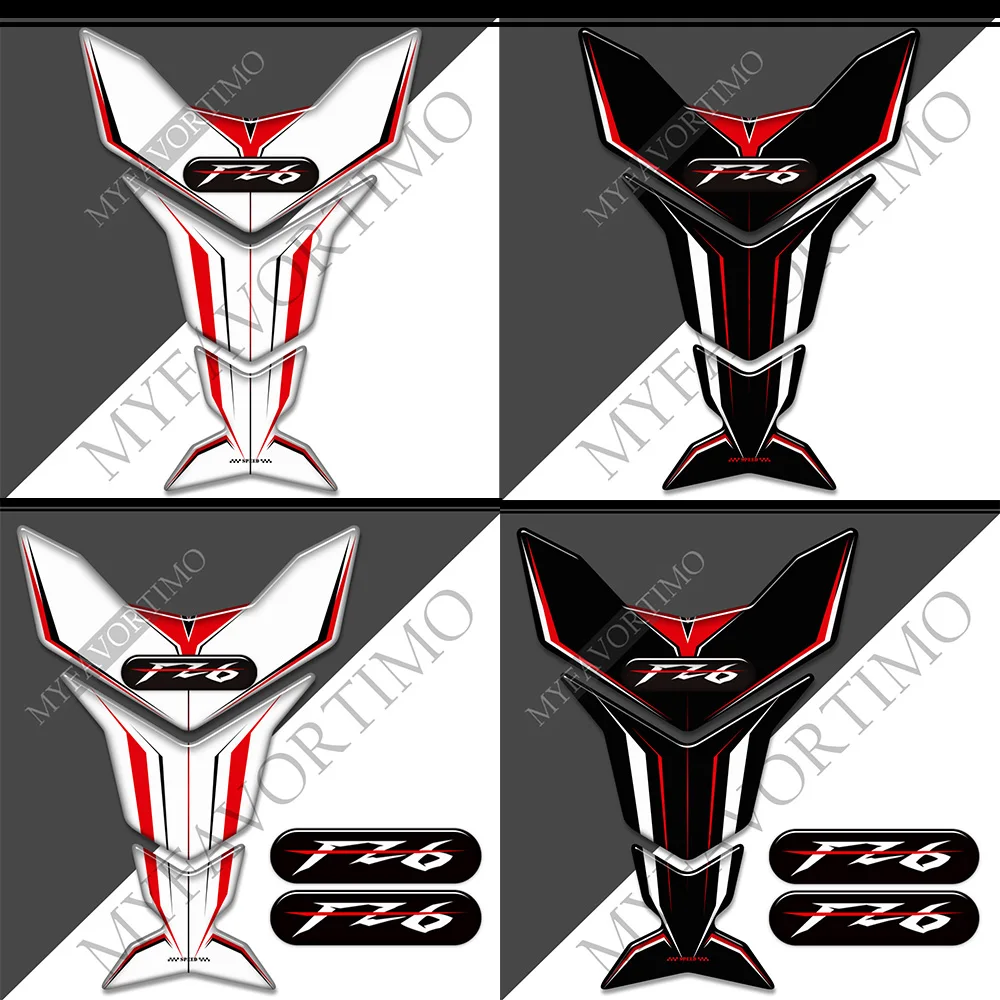 Knee Decal Kit Gas Fuel Oil Emblem Logo Fairing Fender Windshield Motorcycle Stickers Tank Pad For Yamaha FZ6 FZ6S FZ6N Fazer