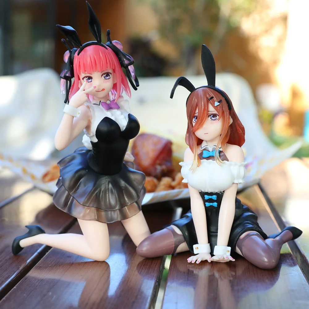 

Anime Character The Quintessential Quintuplet Figurine, Nakano Miku Kneeling Posture, Bunny Girl Figurine Model Desktop Ornament