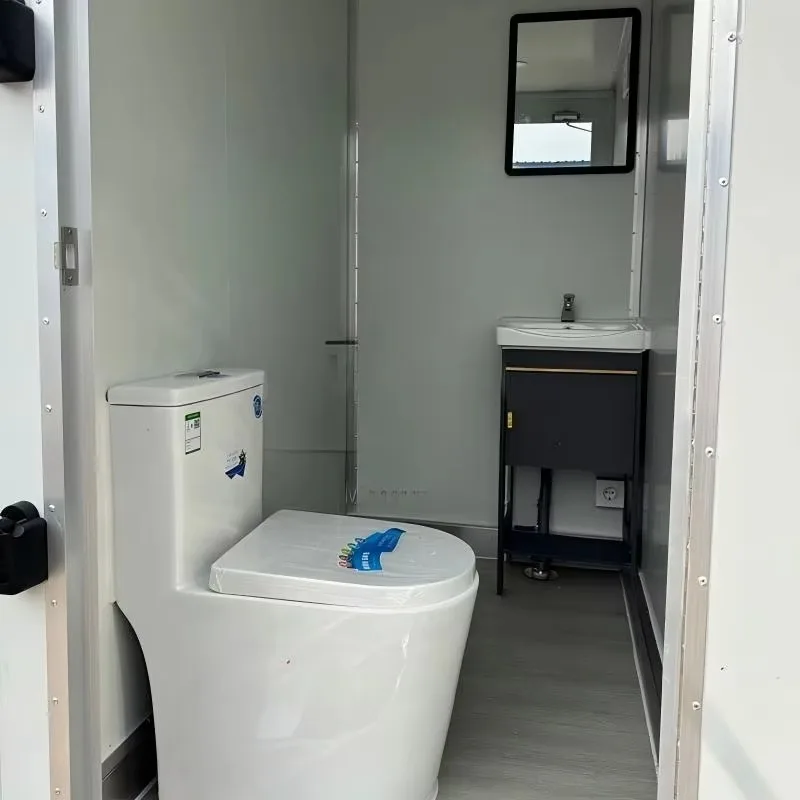 High-end eco-friendly Sanming plywood mobile toilet trailer, suitable for outdoor use in parks