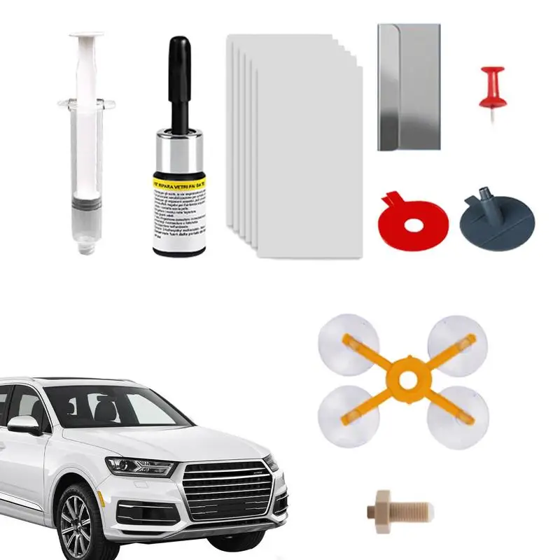 

Windshield Repair Kit Glass Filler Fixing Liquid Kit For SUV Vehicle Windscreen Fix Tool For Repairing Chips Cracks Nicks