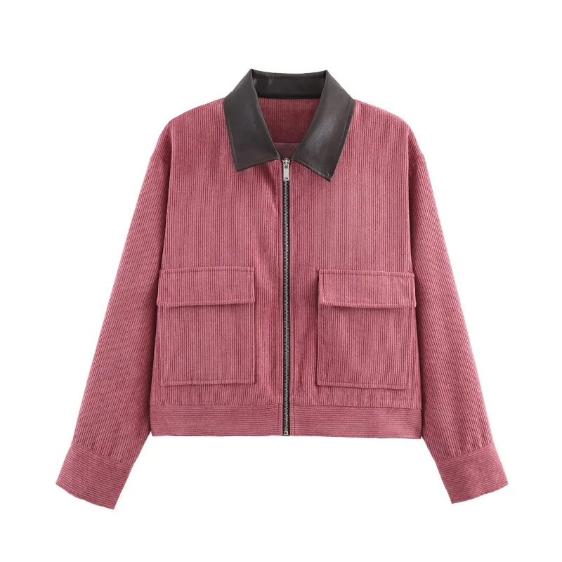 

Женская блузка-жакет из вельвета с пэчворком, весна-осень, новая, удобная, минималистичная, повседневная, модная, нишевая, универсальная, оригинальная