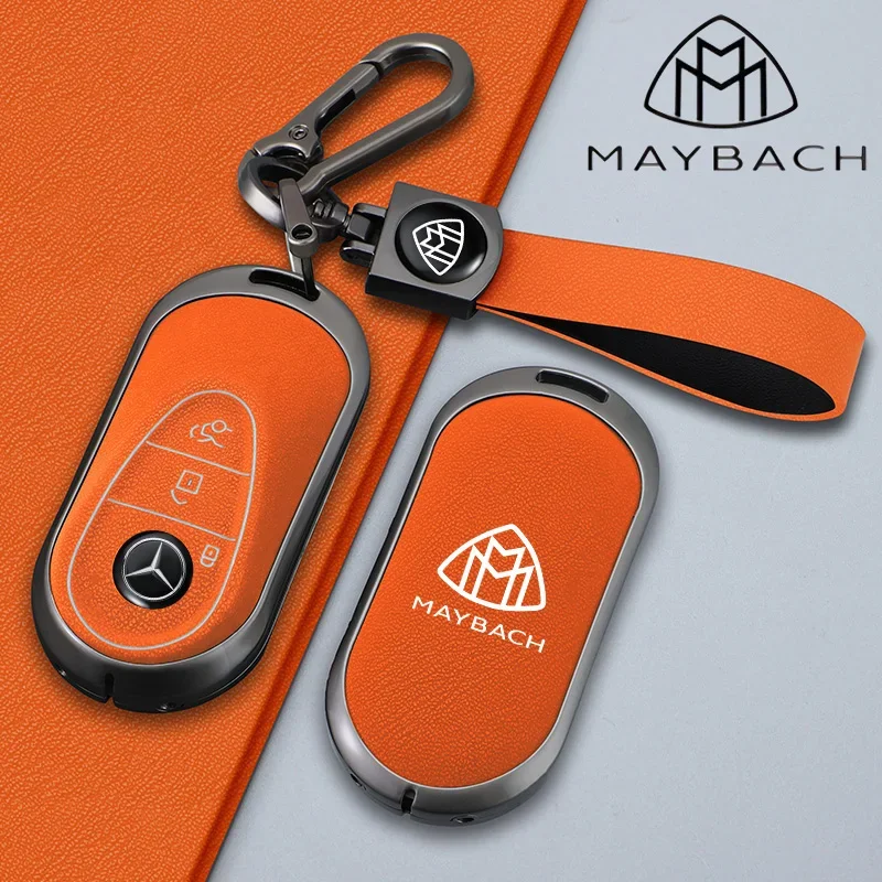 Car Zinc Alloy Key Case Bag Car Key Chain Metal Key Shell For Maybach W222 W223 S480 S580 S680 2021-2025 S400L S450L S500L