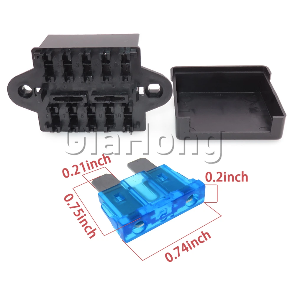 1 Set 9ways 10ways 14ways Middle Fuse Box Holder Standard Auto Circuit Controller Box Medium AC Assemby Car Insurance Socket