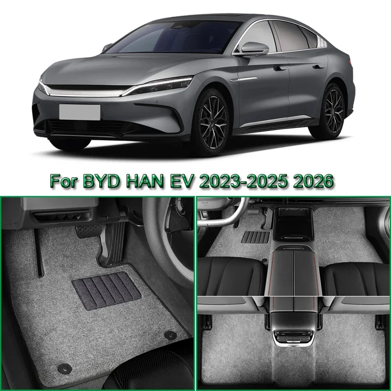 

For BYD HAN EV 2023-2025 2026 LHD RHD Custom Car Floor Mats Waterproof Non-Slip Floor Mats Internal Protection Carpets Rugs