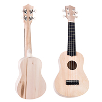 Hand Made Instrument Material Kit DIY Crafts Accessories Wooden Ukulele Assembly Toys Kids Graffiti Toddler Gift for Beginner