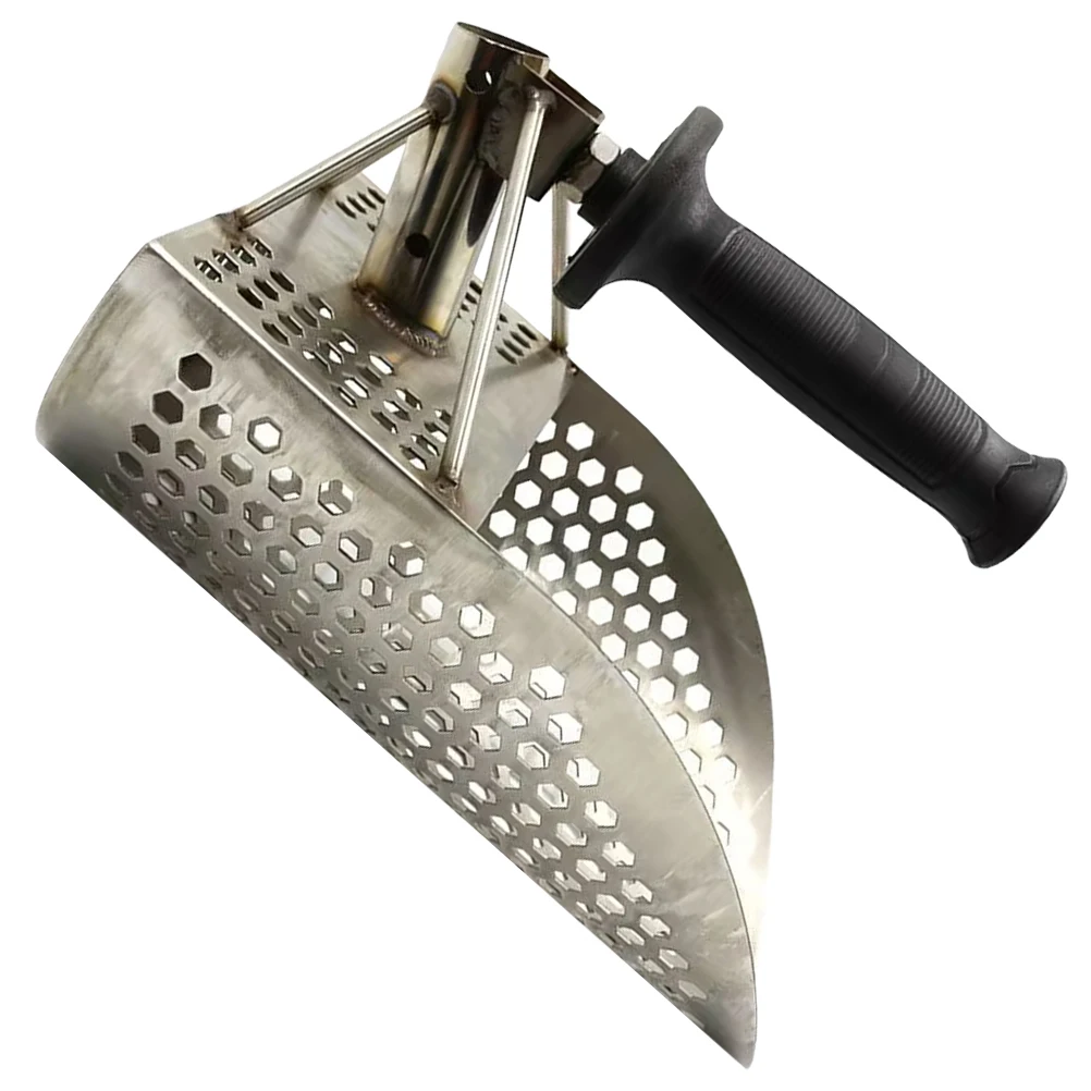 

Durable Stainless Steel ABS Handle Metal Detecting Shovel Sand Sifter Efficient Sifting Small Gravel Beach Accessories