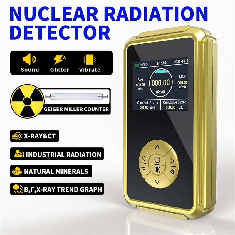 

-A25M Geiger Counter Nuclear Radiation Detector Geiger Plate Radioactivity Detector For Nuclear Wastewater For PC Software Durab