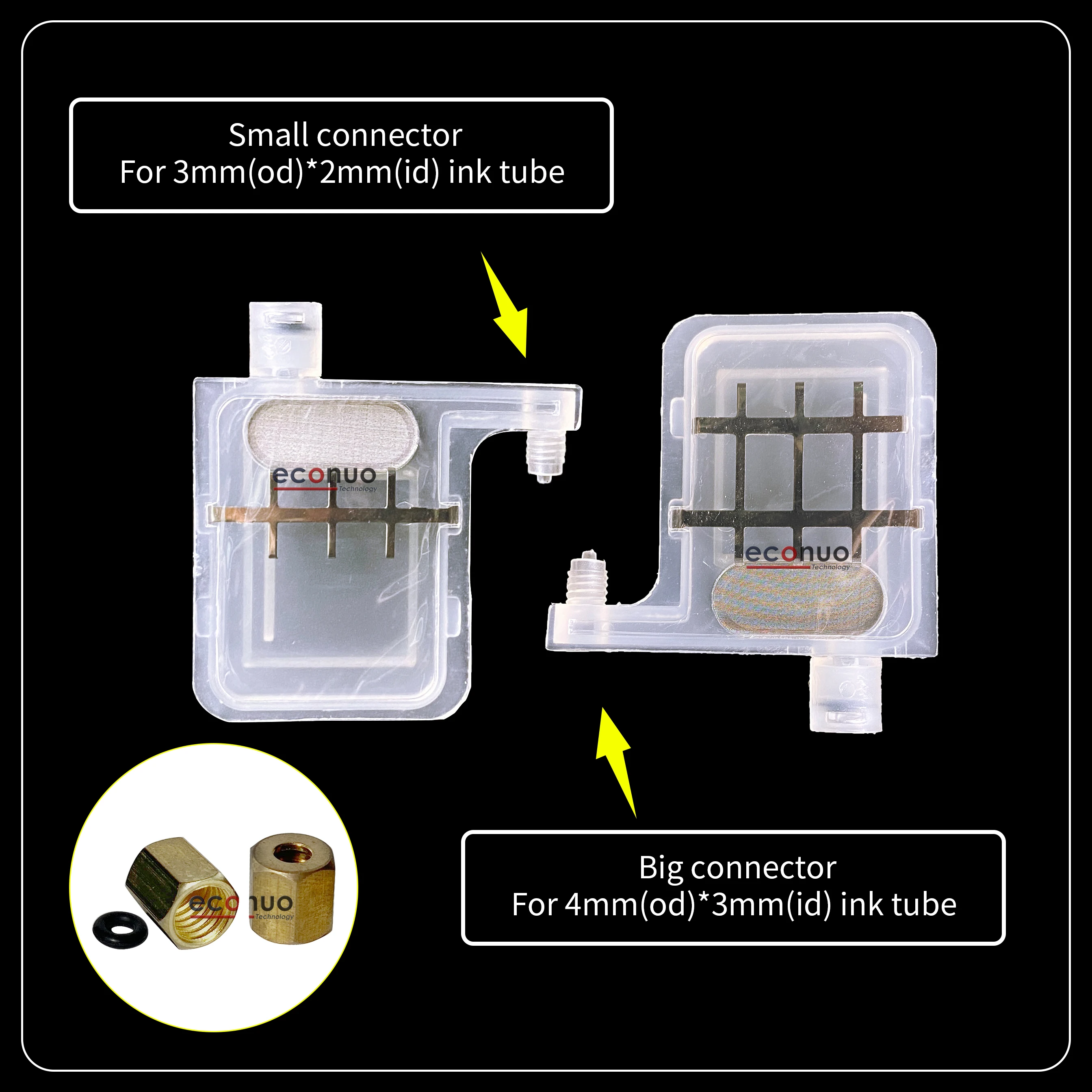 

10PCS DX5 big ink damper for EPSON DX5 XP600 4720 Printhead Mutoh Galaxy Allwin Xuli Aifa Roland printer ink dumper filter