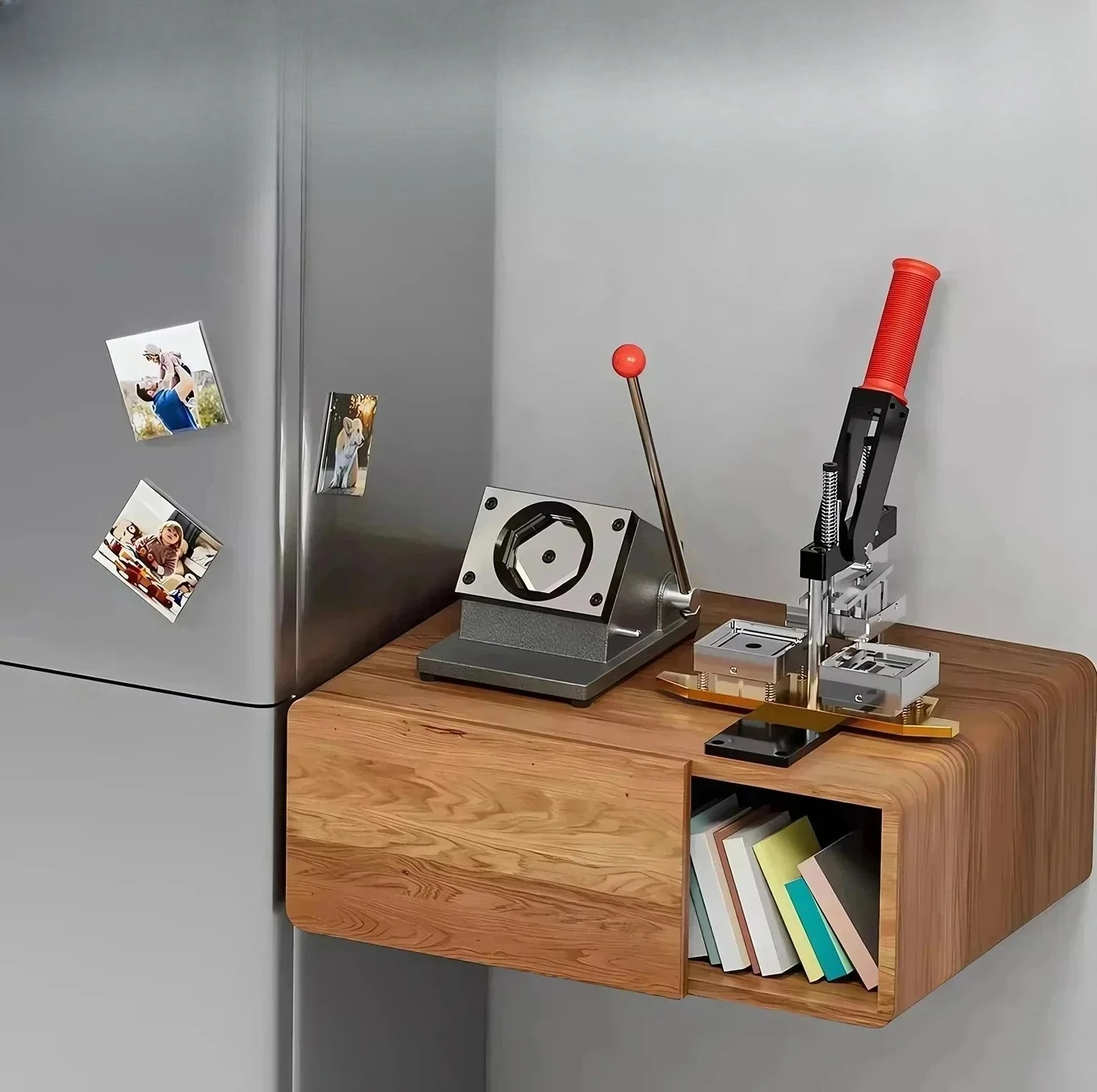 

2x2" (Machine+Cutter+100 Magnets) Or (1000 Magnets Material) Custom Photo Kit Fridge Magnet Button Maker Machine Refrigerator